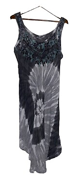 Shoreline Women Plus Maxi Dress Tie Dye Spiral Sleeveless Size 3XL $25.95