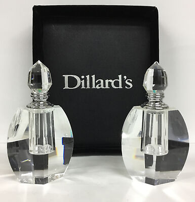 #ad #ad Dillard’s Crystal Perfume Bottle In Box Lot Of 2 100% New As Pictured $88.40