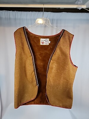 #ad Vintage Sears Fur Vest Brown Size 44 Regular The Leather Shop $39.99