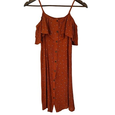 #ad Mossimo Cold Shoulder Mini Cottagecore Summer Dress Small Womens $9.99