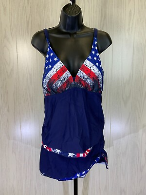 #ad Rekita 2 Piece Halter Bikini Set Women#x27;s Size XL Navy NEW MSRP $35.99 $18.99