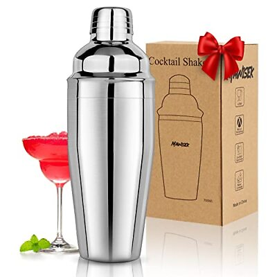 #ad Cocktail Shaker 25oz Martini Shaker Bar Shaker Drink Shaker Bar tools with Bu... $10.75