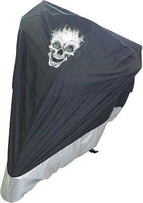 #ad Flame Skull Motorcycle Cover All Season Protection Harley Size XXL Up to 108quot; $41.99