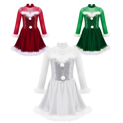 #ad Girls Dancewear Party Dress Holiday Festival Costume Cosplay Clothes Halloween $20.32