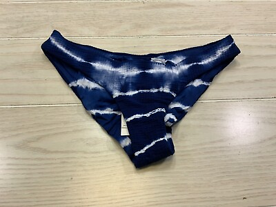 #ad BECCA Iconic Tie Dye Hipster Bikini Bottom Women#x27;s Size S Navy NEW MSRP $68 $19.40