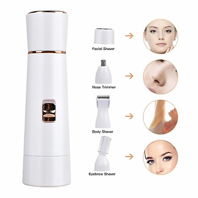 #ad 4 In 1 Women Electric Hair Shaver Removal Portable Painless Razor Trimmer Gifts $11.96