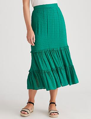 #ad Womens Skirts Midi Summer Green A Line Smart Casual Fashion KATIES $13.27