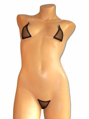 #ad Women#x27;s Sexy Tiny Semi Transparent Mesh Bikini Set Girl Brazilian G String 088 $9.56