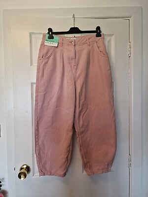 #ad Next size 10 short Balloon High Rise jeans in pink GBP 30.00
