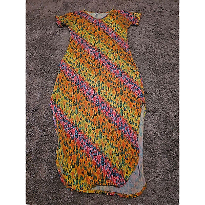 #ad It#x27;s Girls Maxi Dress colorful slit summer bright size XL 16 $10.69