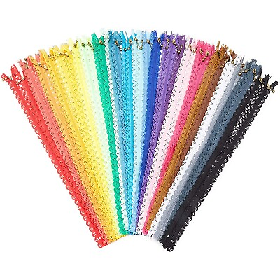 Lace Zippers for Sewing Nylon Zipper 16 Inches 50 Pack $14.99
