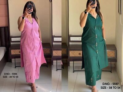 #ad Plus Size Women Dress Readymade Salwar Kameez Office Dress Cotton Kurta Pant $33.36
