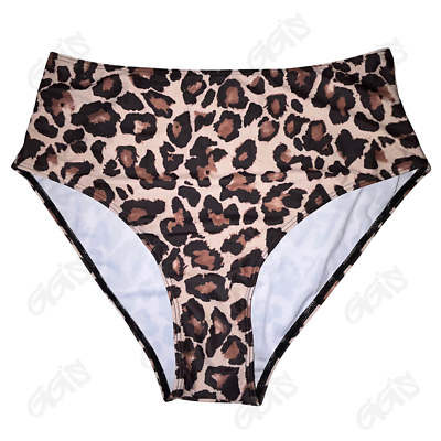 #ad Ladies Swim Bottoms Bikini Tankini Animal Print Size Large $15.75