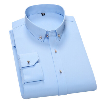 #ad Mens Dress Shirts Long Sleeves Diamond Buttons Formal Business Casual Shirts Top $18.02