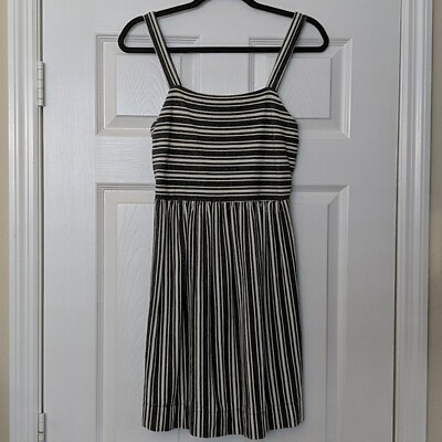 LOFT Dress Womens Extra Small XS Black Striped Sundress $33.00