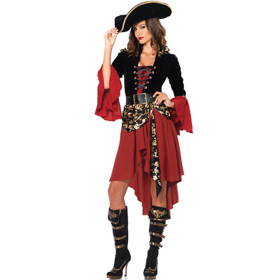 Adult Pirate Wench Costume Women Halloween Cosplay Party Outfit Fancy Dress $23.99