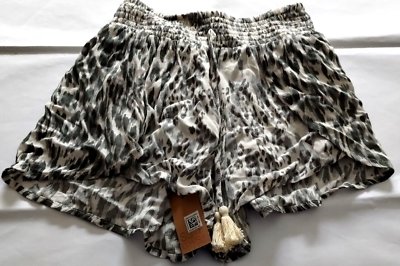 #ad Surf Gypsy Animal Print Beach Cover Up Shorts Size S $15.96