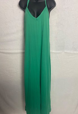 NEW Women#x27;s Summer Plus 3XL Long Maxi Racerback Sleeveless Dress Stripe Tie Dye $26.84