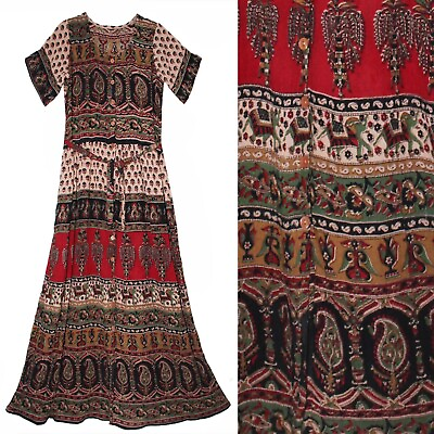 #ad XS To 6XL Plus Size Indian Ethnic Boho Maxi Dress For Women Retro Hippie Gypsy $36.99