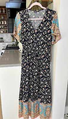 #ad Pretty Garden Floral Maxi Dress $18.00