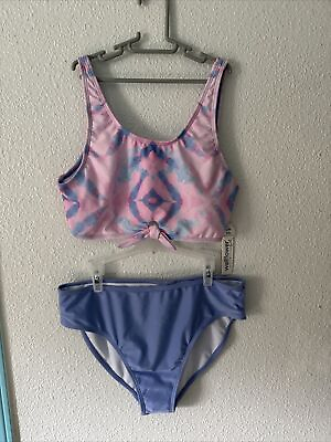 #ad Girls 2piece Swimsuit Size 16 NWT $13.00