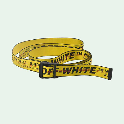 US OFF WHITE C O Virgil Abloh Industrial Belt Yellow Black Option Original $23.74