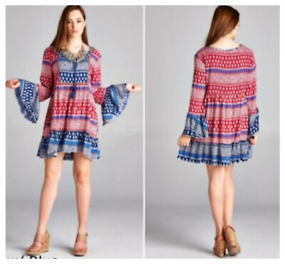 #ad Cute Plus Size BoHo Gypsie Mini Dress Tunic 2X Last one New $49.95