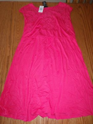 #ad New Spense Womens Pink Rouge Red Sundress Large L $14.36