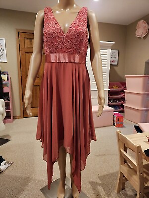 #ad Every Pretty Dress 2XL Chiffon Cocktail Dress Handkerchief Hem Line $24.99