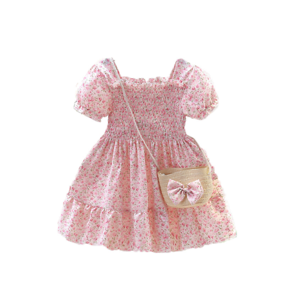 #ad Girl#x27;s Dress Children#x27;s Foreign Style Floral Skirt Princess Skirt Summer Skirt $15.39