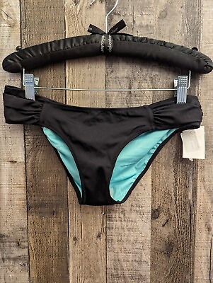 #ad Shade amp; Shore Women#x27;s Size S Black Hipster Bikini Bottom Swim $5.00