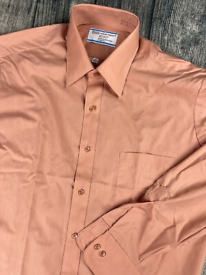 #ad Vintage Sears Perma Prest Shirt Mens 16 34 35 Polyester Blend Long Sleeve 70’s $22.88