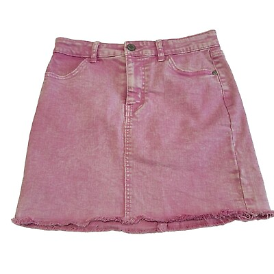 #ad Art Class Girls Large 10 12 Pink Denim Skirt EUC $11.00