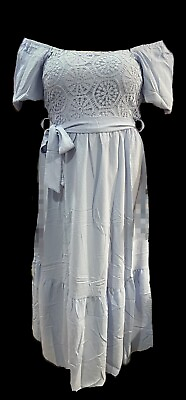 #ad #ad Woman#x27;s Light Blue Summer Dress Size Medium $6.99