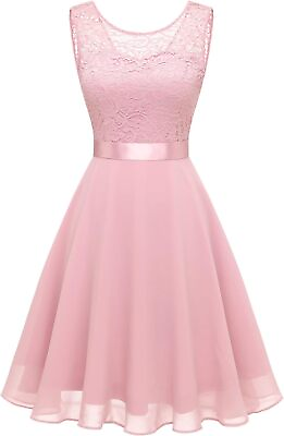 #ad BeryLove Cocktail Dresses Prom Dress for Teens Wedding Guest Sleeveless Lace For $119.33