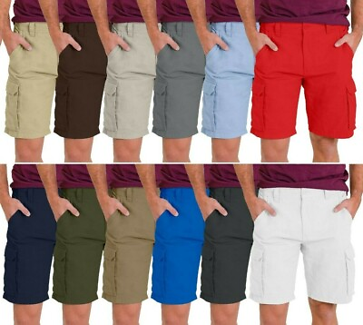 Men#x27;s Summer Cargo Shorts Regular Fit Relaxed Designed Premium Cotton Half Pant $19.99