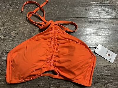 #ad Women#x27;s Bikini Top Shade amp; Shore Medium M Beautiful Orange Bathing Suit $10.45
