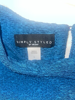 Simply Styled By Sears women#x27;s shirt with 3 4 sleeves 100%Polyester.NWT $14.45