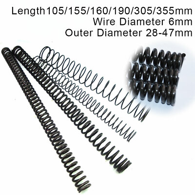 #ad #ad 6mm Wire Compression Spring Mn Steel Pressure Springs Various 105 355mm Long DIY AU $90.82