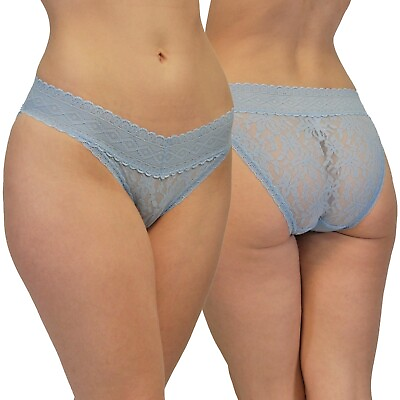 #ad Women#x27;s Stretch Floral Lace Low Rise Bikini Panties $17.00