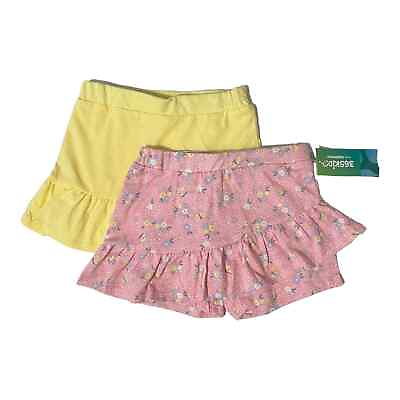 #ad 360 Kids Garanimals Girls Size 4 Skirt Shorts Ruffles Set 2 Pcs yellow pink new $14.00