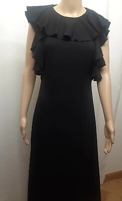 #ad Kate Spade The Madison Ave Collection Black Midi Length Cocktail Dress Size 6 $54.99