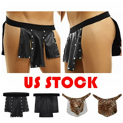 #ad Novelty Underwear Skirt Men Costume Cosplay Jungle Man G string Clubwear Panties $11.27