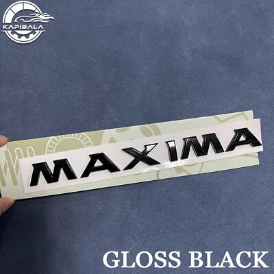 #ad Gloss Black For 2012 2018 #x27; Maxima #x27; Emblem Rear Trunk Emblem Nameplate Badge $27.15