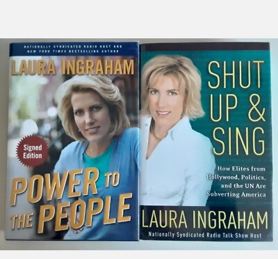 #ad #ad 2 Laura Ingraham SIGNED Shut Up amp; Sing Power To The People HC DJ BOOK LOT $39.99