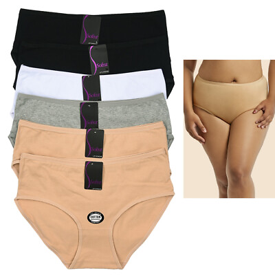 #ad 12 Lot Women Plus Size Underwear Briefs Panties Bikini Full Coverage Cotton 3XL $25.92