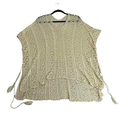 #ad #ad Crochet Knit Cream Swim Coverup Womens One Size $9.99