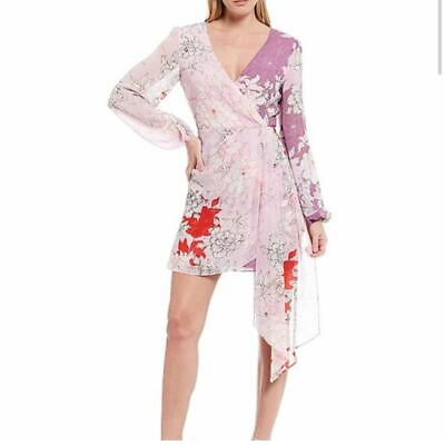 #ad Badgley Mischka l Renee Combo Printed Floral Cocktail Dress Size 8 $54.00