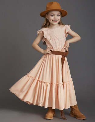 #ad Girls Lace Cotton Bohemia Dresses Baby Kids Flower Wedding Princess Party Dress $37.67