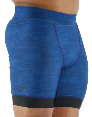 #ad TYR Men#x27;s 34 Medium Navy Blue Workout Swimsuit Jammer Sandblasted Durafast New $19.98